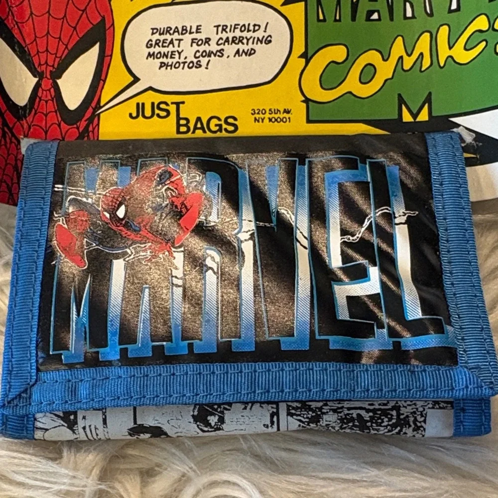 Marvel Comic Vintage Wallet with Red and Blue Design